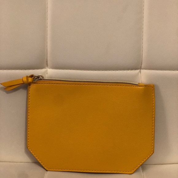 Saks by Fifth Avenue New Cosmetics Bag Yellow - Picture 4 of 5